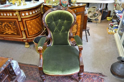 Victorian mahogany armchair