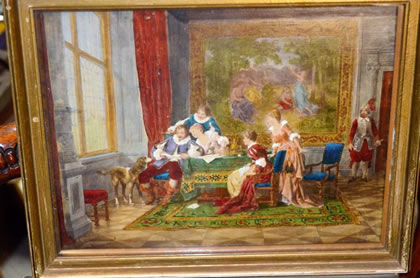 Pair of oil paintings , signed ...C.schweninger