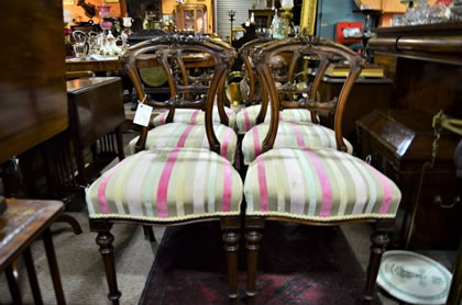Set of six mahogany chairs