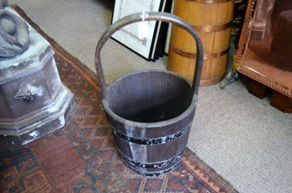 Old wooden bucket