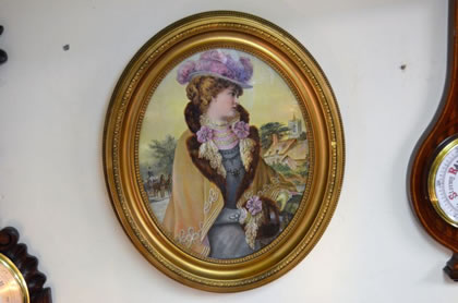 Gilt framed oval portrait print