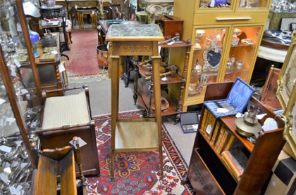 Marble top pedestal