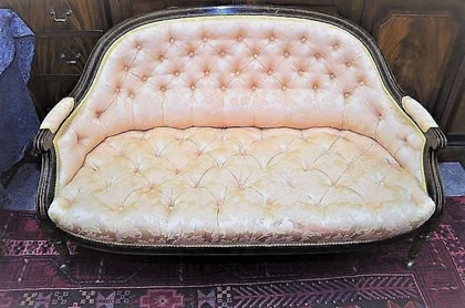Victorian button back settee