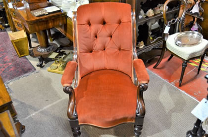 Victorian mahogany armchair