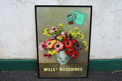 Old wills's woodbine advertising sign