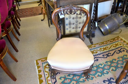Victorian mahogany low chair