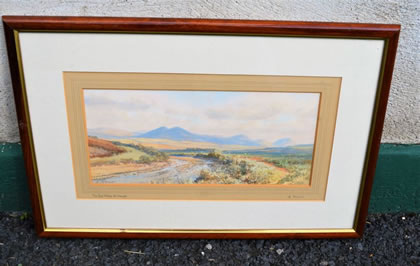 Framed watercolour