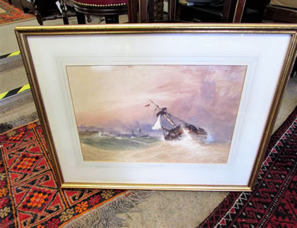Framed watercolour