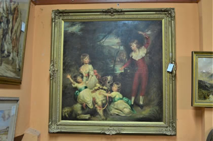 Large 18th century style oil painting