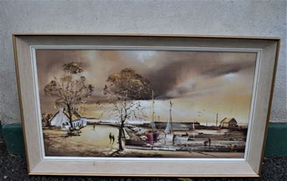 Oil painting by franz fitz