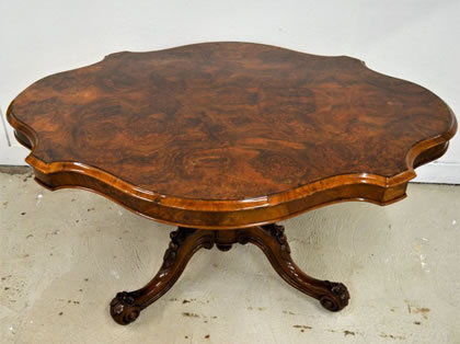 Victorian burr-walnut table