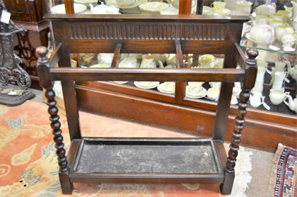 Victorian oak stick stand