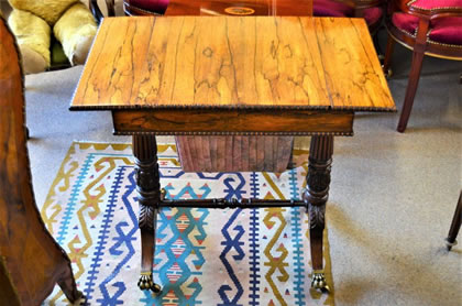 19th century rosewood games table