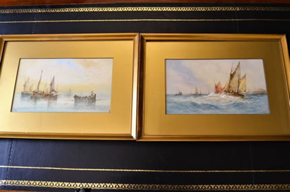 Pair of gilt framed 19th century watercolours