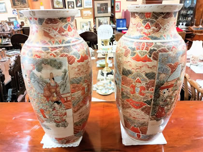 Pair of japanese  satsuma vases