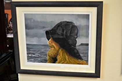 Framed oil painting 