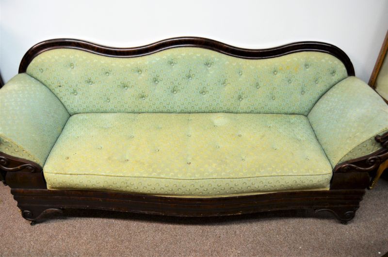 19th century mahogany double ended settee