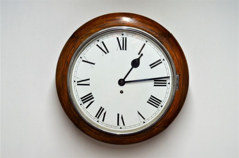 Oak cased clock (as found)