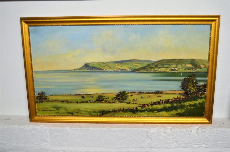 Gilt framed oil by sam mclaron