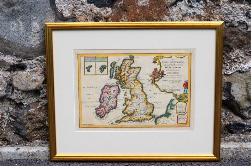 French 18th century map of uk & ireland