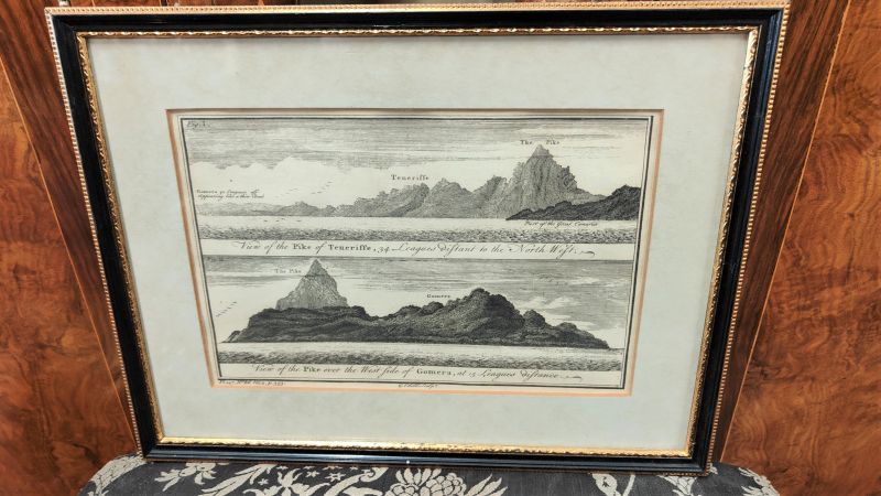 18th century framed engraving 