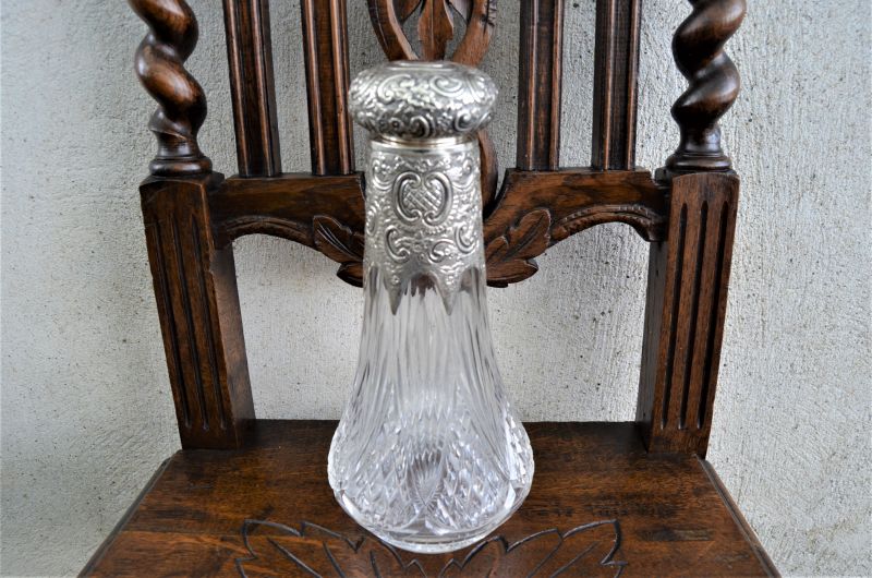 Victorian silver mounted decanter