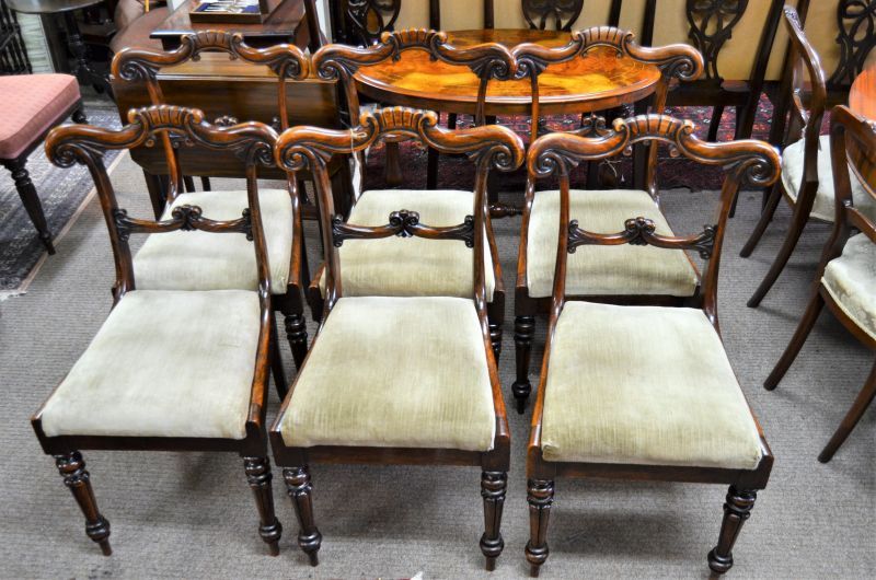 Set of 19th century mahogany chairs