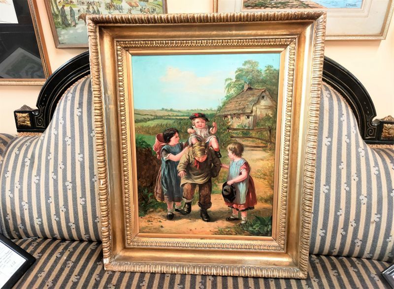 Gilt framed oil painting