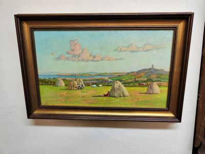 Gilt framed oil painting