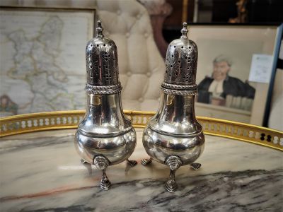 Pair of silver castors