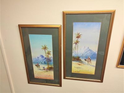 Pair of gilt framed watercolours