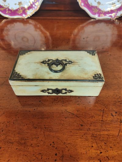 Old wooden box with metal mounts