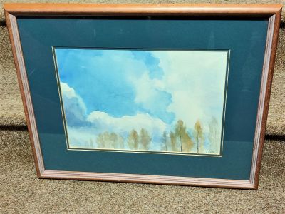 Framed watercolour by tom carr