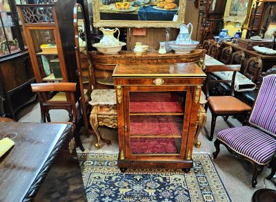 Victorian walnut cabinet with ormolu mounts