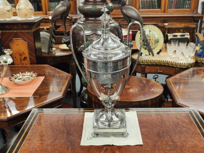 Victorian silver plated samovar