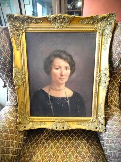 Gilt framed oil portrait by T.B Walker 