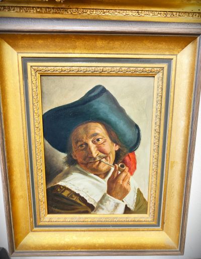 Gilt framed oil on board