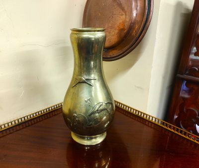Chinese brass vase