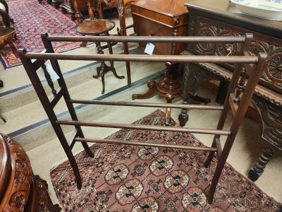 Oak towel rail