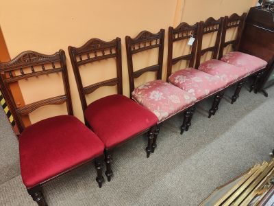 Set of six victorian mahogany chairs