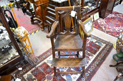 Georgian oak childs chair