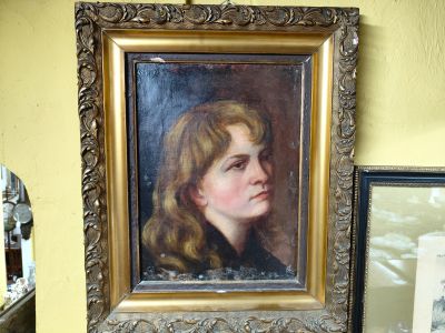 Gilt framed oil portrait