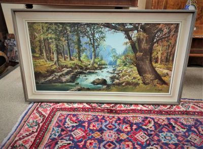 Framed oil on canvas by denis thornton (local artist)