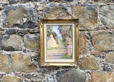 Gilt framed oil painting by victor Cirefice