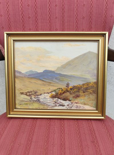 Gilt framed oil on canvas by bond walker