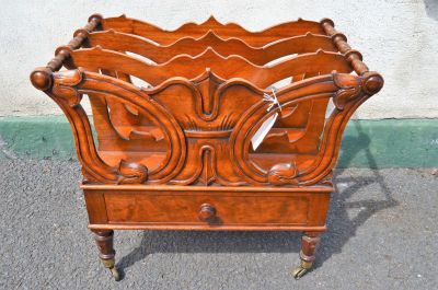 Victorian mahogany canterbury