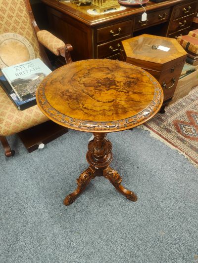 Burr walnut occasional table