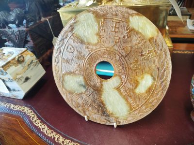 Chinese soapstone disc