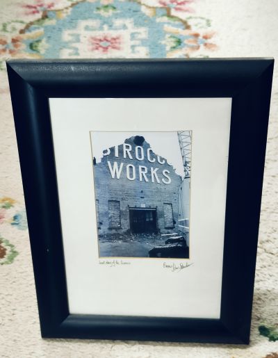Framed black & white photo  
