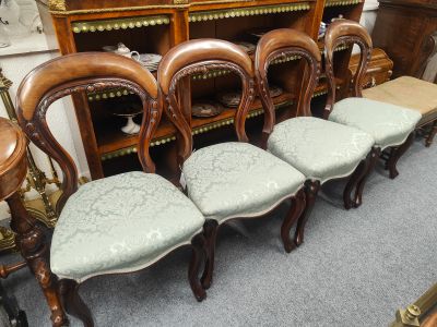 Set of four victorian mahogany chairs
